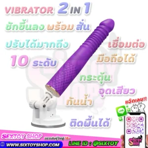 VIBRATOR 2 IN 1ติดพื้น ติดผนัง ชักขึ้นลงได้ ปรับได้ 10 ระดับ เชื่อมต่อมือถือได้